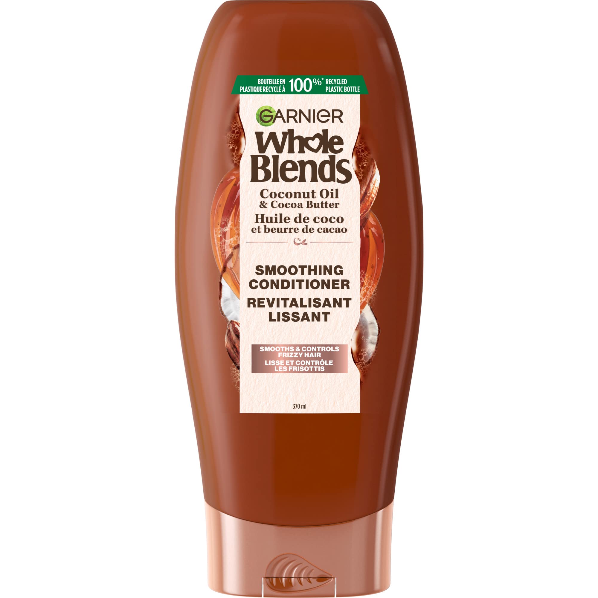 Garnier Whole Blends Coconut Oil/Cocoa Butter Conditioner With Coconut Oil & Cocoa Butter Extracts For Oily Hair, 12.5 Fl Oz., Pack Of 1